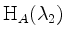 $ \mathrm{H}_A(\lambda_2)$