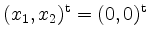 $ (x_1,x_2)^\mathrm{t}=(0,0)^\mathrm{t}$