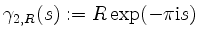 $ \gamma_{2,R}(s) := R\exp(-\pi\mathrm{i} s)$