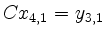 $ C x_{4,1} = y_{3,1}$