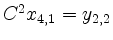 $ C^2 x_{4,1} = y_{2,2}$