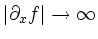 $ \vert\partial_x f\vert \to\infty$