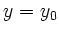 $ y=y_0$