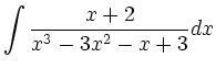 $\displaystyle \int \frac{x+2}{x^3-3x^2-x+3} dx$