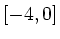 $ [-4,0]$