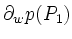 $\displaystyle \partial_{w} p(P_1)$