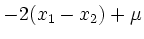$\displaystyle -2(x_1-x_2) +\mu$