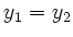 $ y_1=y_2$