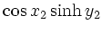 $\displaystyle \cos x_2 \sinh y_2$