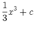 $\displaystyle \frac{1}{3}x^3+c$