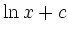 $\displaystyle \ln x + c$