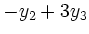 $\displaystyle -y_2+3y_3$