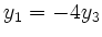 $ y_1=-4y_3$