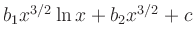 $ b_1x^{3/2}\ln x+b_2x^{3/2}+c$