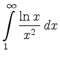 $ \displaystyle\int\limits_1^\infty \frac{\ln x}{x^2} \, dx$