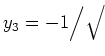 $ y_3=-1\Big/\sqrt{\vphantom{\frac{1}{1}}}$