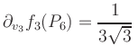 $ \displaystyle\partial_{v_3} f_3(P_6) = \frac{1}{3\sqrt{3}}\,$