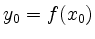 $ y_0=f(x_0)$